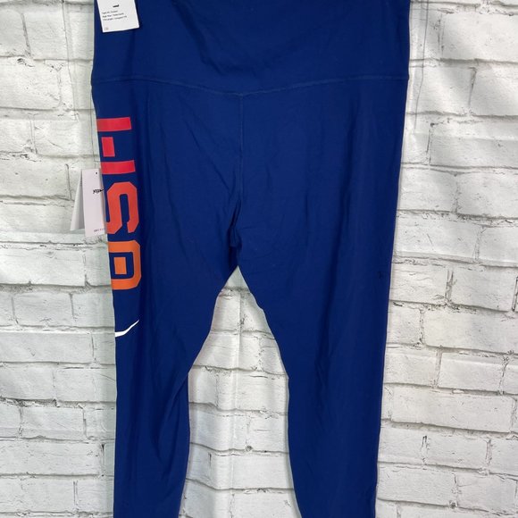 NEW Nike Womens Yoga Luxe 7/8 Length Dri-Fit Team USA Training Leggings Size XXL - Picture 4 of 6